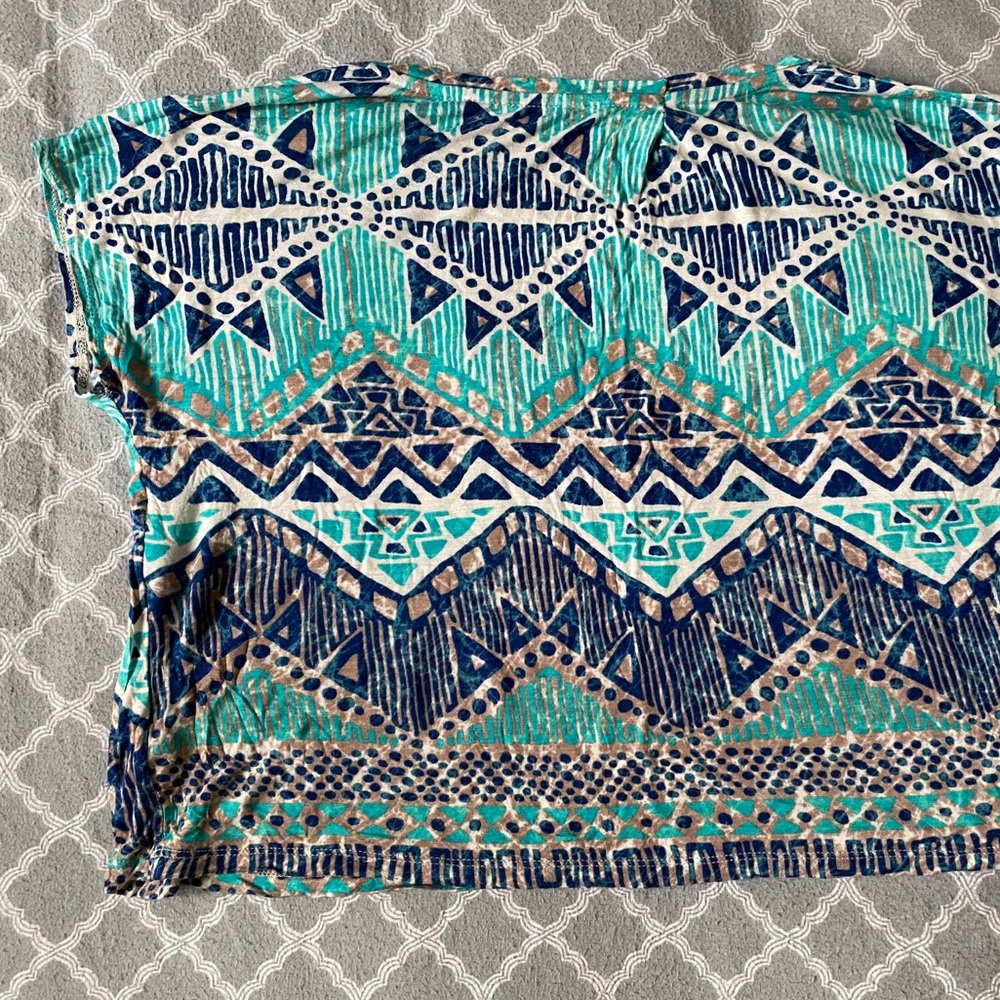 🌿 Boho Print Boxy Tee - Picture 2 of 2